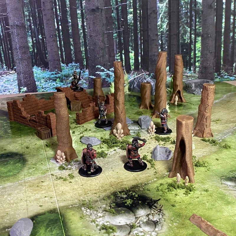 Extruded Gaming Forest Trees and Rocks Set 1 - Image 5